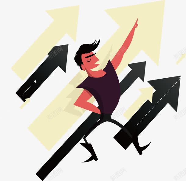 斜向上的箭头png免抠素材_88icon https://88icon.com 加油 加油海报 向上箭头 奋斗小人 斜上箭头 矢量png 箭头