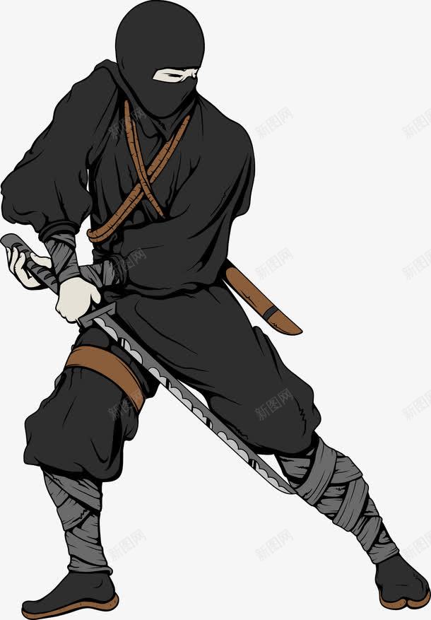 日本忍者保镖武士png免抠素材_88icon https://88icon.com 保镖 忍者 日本武士 特务 黑衣人