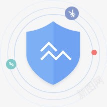 扁平化蓝色股市护盾png免抠素材_88icon https://88icon.com 扁平 股市 蓝色