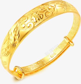 黄金足金福字手镯饰品png免抠素材_88icon https://88icon.com 手镯 足金 饰品 黄金