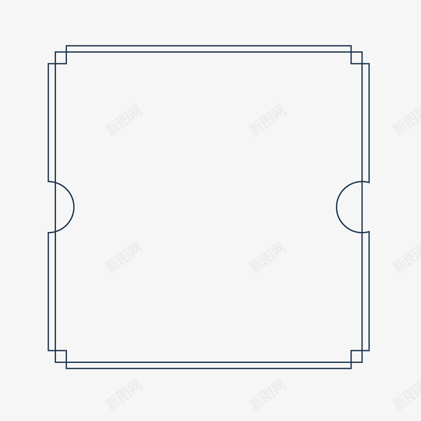 边框简约风矢量图ai免抠素材_88icon https://88icon.com PPT素材 免费PNG素材 简约风格 贺卡素材 边框 矢量图