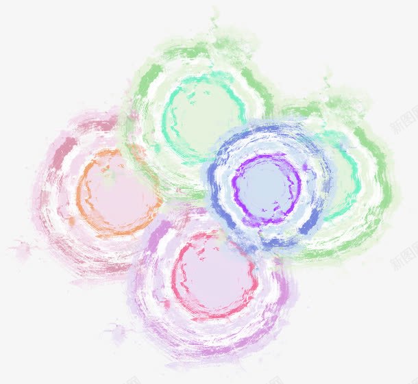 梦幻彩色墨迹春天花纹png免抠素材_88icon https://88icon.com 墨迹 彩色 春天 梦幻 花纹