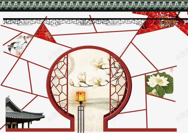 复古展板民国风png免抠素材_88icon https://88icon.com 圆门 复古民国风 展板 简约