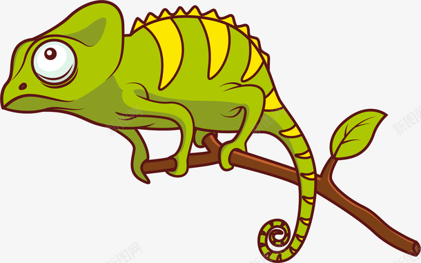 手绘风格线条变色龙矢量图eps免抠素材_88icon https://88icon.com 动物 卡通矢量变色龙 手绘风格 线条 蜥蜴 黄绿色 黄绿色变色龙 矢量图