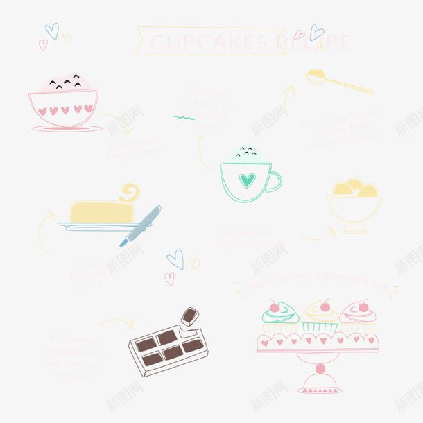 制作蛋糕矢量图ai免抠素材_88icon https://88icon.com 免扣png素材 免费png素材 巧克力 笔记 菜单 面粉 矢量图