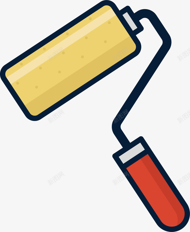 短柄的油漆刷矢量图ai免抠素材_88icon https://88icon.com 刷子 小型 油漆 油漆刷 短柄 红色 矢量图