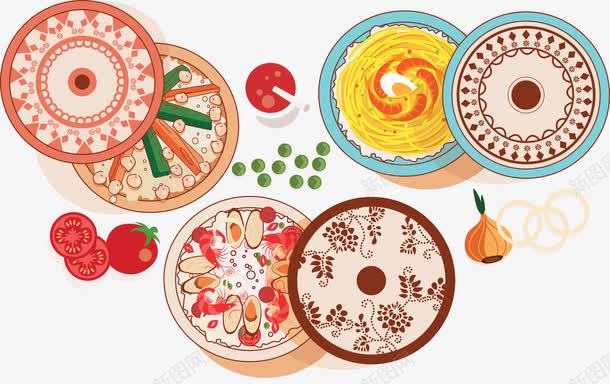 砂锅宴席png免抠素材_88icon https://88icon.com 一桌饭菜 卡通 双壳贝类 民族风 花甲 蛤蜊 面食