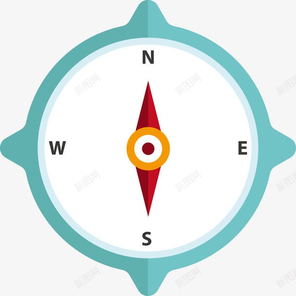 卡通指南针png免抠素材_88icon https://88icon.com 卡通指南针 司南 工具 指北针 指南针 探险 矢量指南针 野外