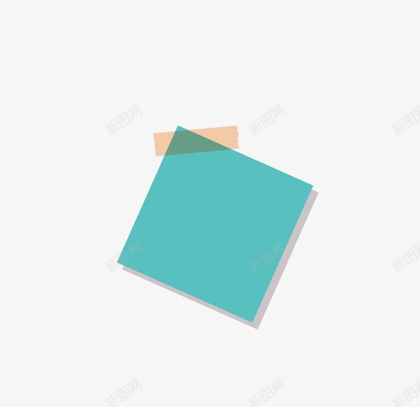 蓝色便利贴png免抠素材_88icon https://88icon.com 便利贴 便签条 便签纸 标签