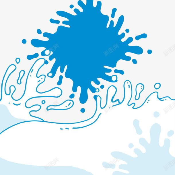 牛奶和乳制品矢量图ai免抠素材_88icon https://88icon.com 乳制品 奶滴 牛奶 矢量素材 蓝色 矢量图