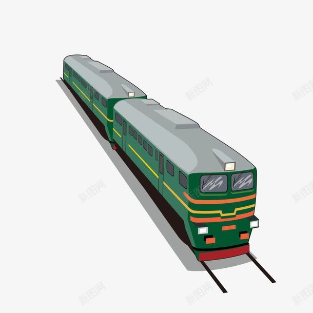 绿皮火车进站png免抠素材_88icon https://88icon.com 地铁 城轨 火车 绿皮火车 轨交 轨道 轻轨 铁轨