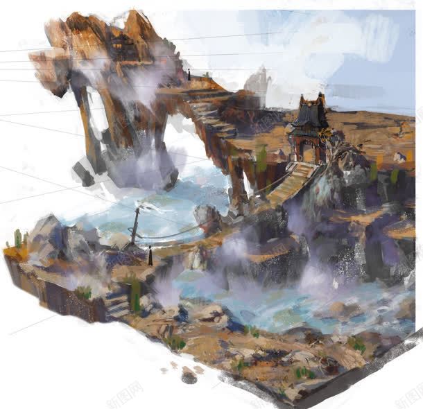 薄雾悬空山体建筑jpg设计背景_88icon https://88icon.com 山体 建筑 悬空 薄雾