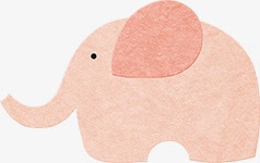 粉象png免抠素材_88icon https://88icon.com 剪贴纸 卡通象 大象