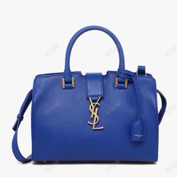 YvessaintLaurent蓝色真皮包png免抠素材_88icon https://88icon.com 433 424868 BJ50J 产品实物 圣罗兰 女士 手提单肩两用包 真皮 蓝色