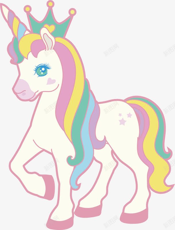 孩子脑海里的独角兽png免抠素材_88icon https://88icon.com 儿童幻想 儿童画 彩色毛发 彩虹色 独角兽 矢量png