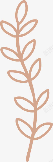 树叶简笔画png免抠素材_88icon https://88icon.com 卡通 叶子 平面 手绘 树叶 棕色 植物局部 简笔画