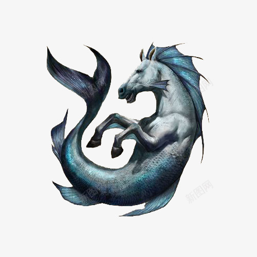 蓝色马和鱼的海洋怪物png免抠素材_88icon https://88icon.com 变异 怪兽 怪物 海怪 海洋 结合体 蓝色 蓝色海怪 马 鱼