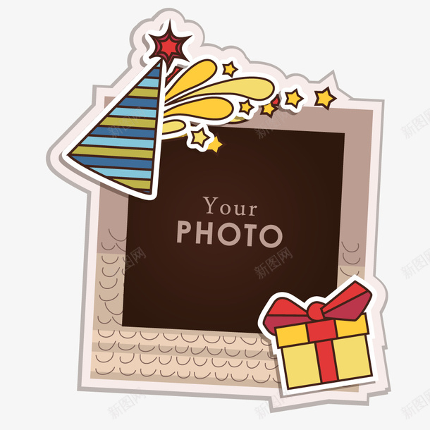 礼品盒装饰相框卡通拍立得照矢量图ai免抠素材_88icon https://88icon.com 宝丽来相纸 拍立得相纸 相框 相纸叠加 礼品盒装饰相框 礼品盒装饰相框矢量卡通拍立得照片宝丽来照片免费下载 边框 边框层叠 黑色相框 矢量图