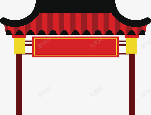 红色的古朴拱门矢量图ai免抠素材_88icon https://88icon.com 创意 卡通 商务 喜庆 手绘 拱门 红色 装饰 矢量图