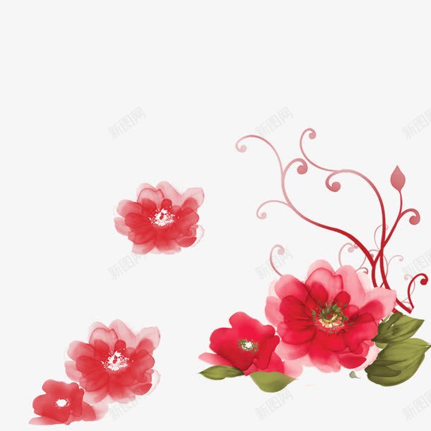 红色现代艺术装饰psd免抠素材_88icon https://88icon.com 38 女人节 妇女节 手绘花 现代 红色 红花 艺术 装饰花 魅力 鲜花