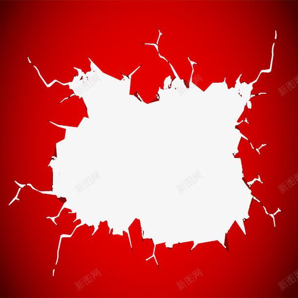 破碎的墙png免抠素材_88icon https://88icon.com 墙 破碎 红色 裂开的墙 裂痕