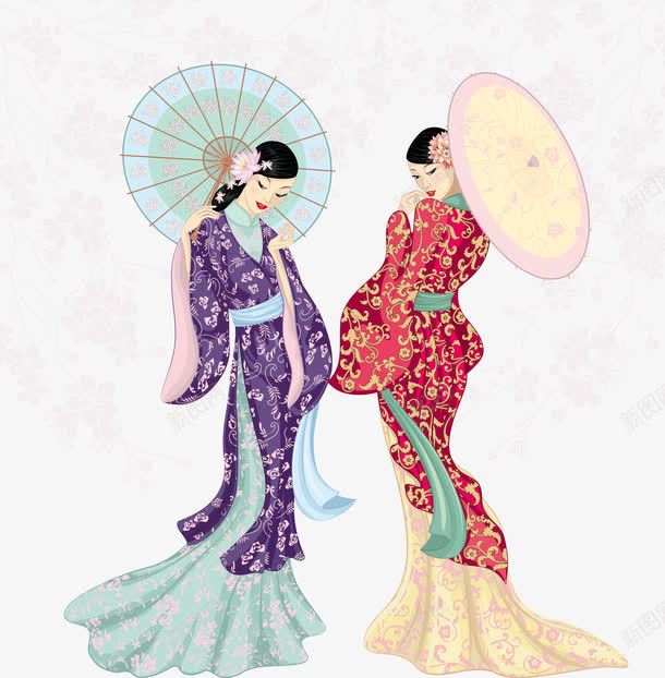 樱花树下的古代美女png免抠素材_88icon https://88icon.com 中国 古代 古代女人 古代妇女 古代美女 打伞女子 樱花树 水彩 矢量美女 美女 美女矢量