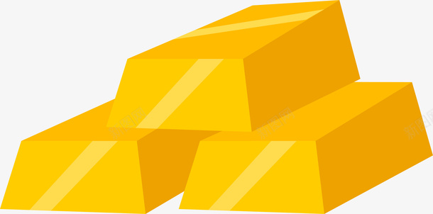 金条金砖财富矢量图ai免抠素材_88icon https://88icon.com 卡通手绘 商务 矢量图PNG 金条 金砖 黄金 矢量图