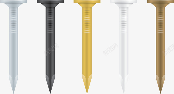 长款钉子png免抠素材_88icon https://88icon.com 卡通墙钉 卡通钉子 手绘墙钉 螺丝钉 金属钉子 长款