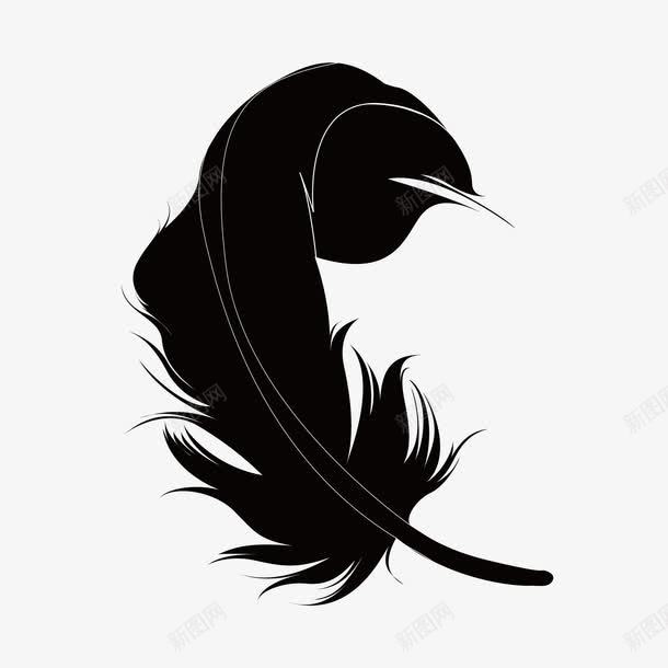 黑色羽毛手绘简图png免抠素材_88icon https://88icon.com 桔梗 水墨 简图 羽毛 飘逸 鸟类 黑色羽毛