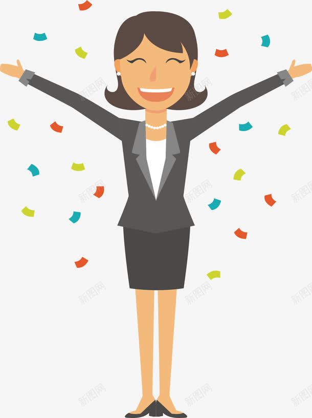 热烈庆祝小人png免抠素材_88icon https://88icon.com 商务女性 漫天散花 热烈庆祝 热烈欢迎