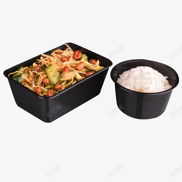 米饭搭配炒菜餐饮png免抠素材_88icon https://88icon.com 中式快餐 打包快餐实物 餐饮菜单素材 黑色包装盒