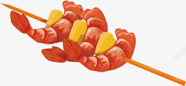 串串虾矢量图eps免抠素材_88icon https://88icon.com 串串虾 大虾 烧烤 虾 矢量图