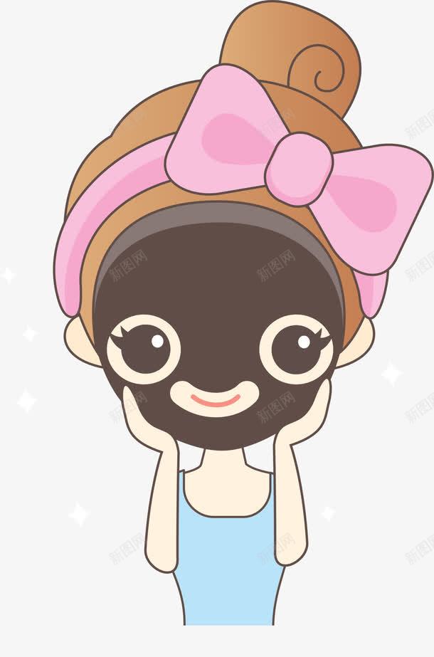 卡通敷面膜女生png免抠素材_88icon https://88icon.com 卡通女生 敷面膜 爱美女生 美丽女孩 美容 装饰图案 面部护理