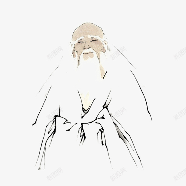仙风道骨道家老子png免抠素材_88icon https://88icon.com 仙风道骨 创始人 学派 画像 精神矍铄 老子 老子画像 老者 道家
