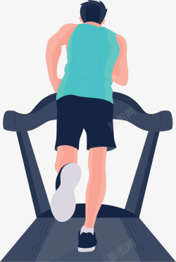 跑步机上跑步的男人png图片下载 跑步机上跑步的男人素材