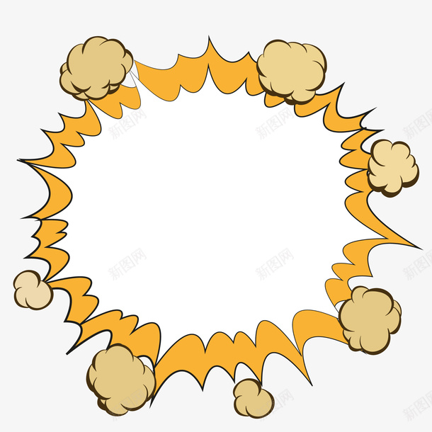 波普风爆炸边框元素矢量图ai免抠素材_88icon https://88icon.com 波普 波普风 波普风格 爆炸 爆炸边框 边框 矢量图
