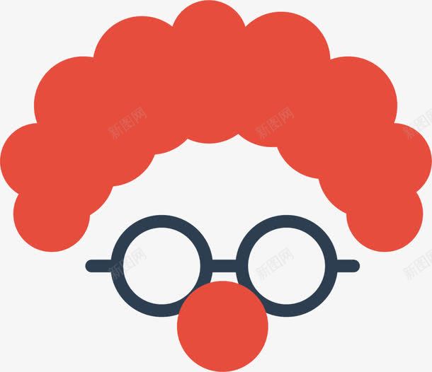 卡通红发小丑面具png免抠素材_88icon https://88icon.com 4月1号 joker 大鼻子 小丑 小丑面具 恶作剧 愚人节 红发小丑 马戏团