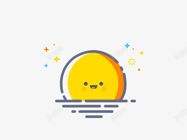 mbe风格太阳png免抠素材_88icon https://88icon.com 圆形 夕阳 太阳 抽象 朝阳 热烈 落日 黄色