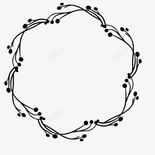 花环花边手绘边框png免抠素材_88icon https://88icon.com 平面设计 手绘 精美 花环 花边 装饰 设计 边框 陪衬