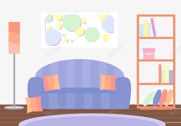 普通温馨客厅png免抠素材_88icon https://88icon.com 客厅 客厅场景 室内装修 家具 家庭 温馨 装修