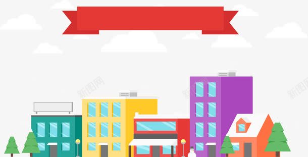 百货一条街png免抠素材_88icon https://88icon.com 实体店打折活动 红色横幅 节日打折促销