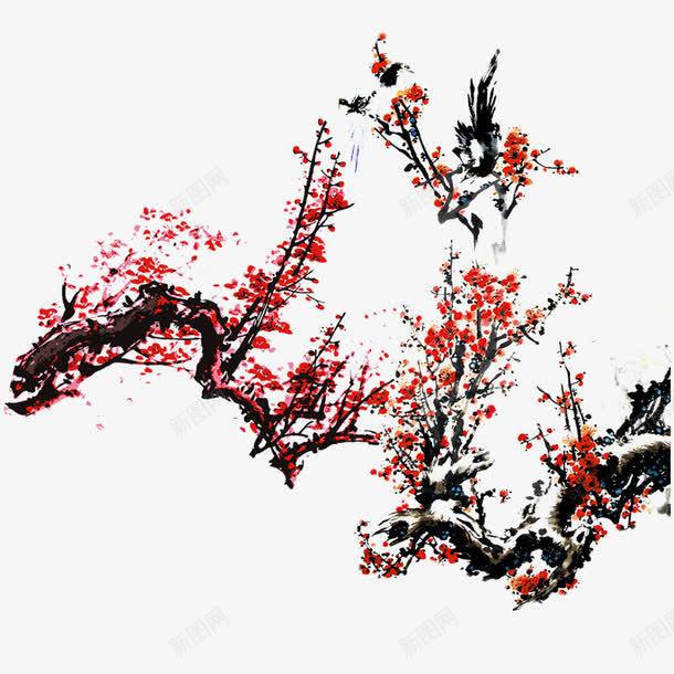 水墨梅花png免抠素材_88icon https://88icon.com 古风 寒梅 手绘 梅花 红色 苏打苏塔