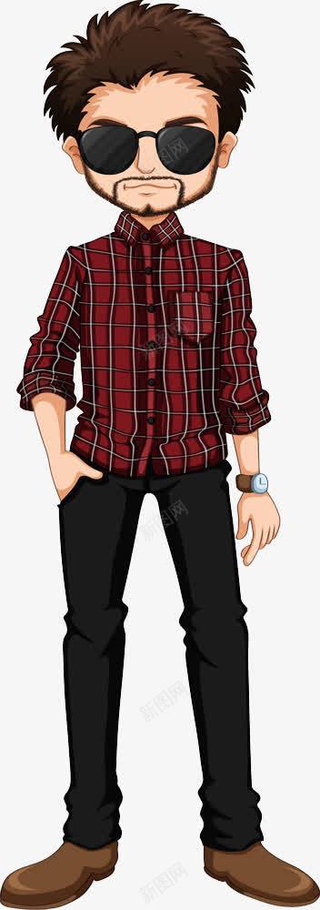 戴眼镜的卡通男人插画png免抠素材_88icon https://88icon.com 卡通 戴眼镜 模特 男人