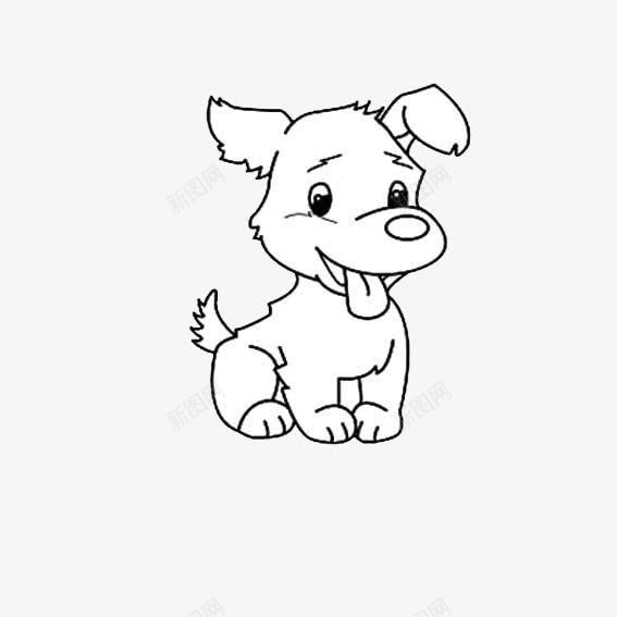 伸舌头的小狗png免抠素材_88icon https://88icon.com 卡通 可爱 手绘 狗宝宝 简笔画