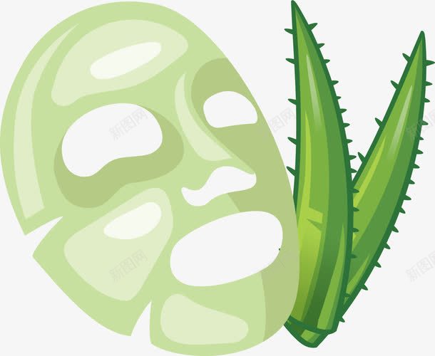 手绘芦荟面膜png免抠素材_88icon https://88icon.com 手绘 植物 消炎 祛痘广告 祛痘面膜 美白 芦荟面膜 镇静