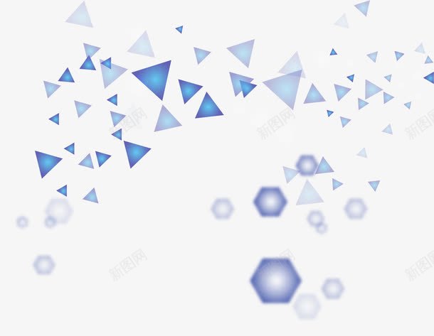 蓝色星光png免抠素材_88icon https://88icon.com PNG免抠图下载 三角形 发光 商务 背景 装饰