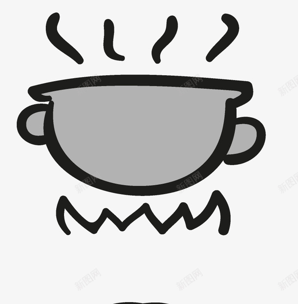 火焰和锅具手绘图png免抠素材_88icon https://88icon.com 冒烟 手绘图 火焰 热气 热腾腾 煮食物 锅具