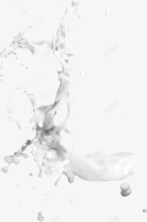 牛奶png免抠素材_88icon https://88icon.com 喷溅 泼溅 流淌 液体 牛奶