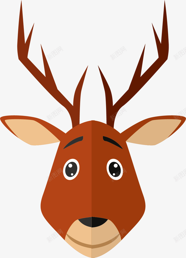 卡通鹿头矢量图eps免抠素材_88icon https://88icon.com 北欧鹿头 卡通 大型鹿头 欧洲北部 鹿头 麋鹿 矢量图