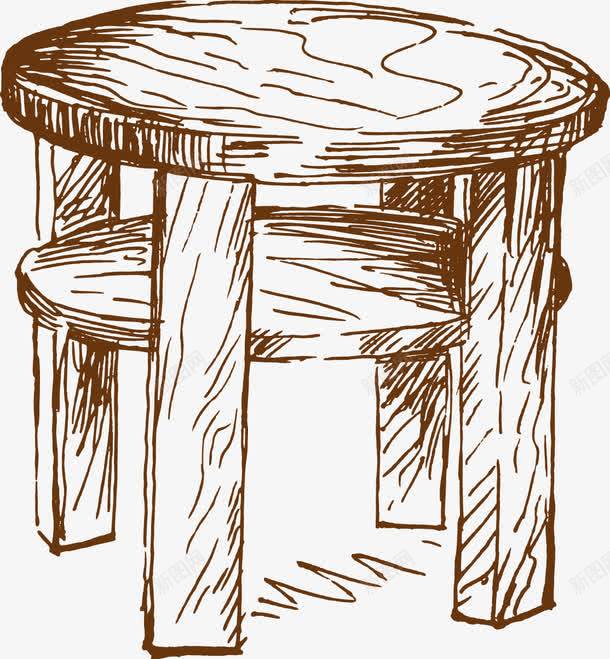 手绘家用家具桌子png免抠素材_88icon https://88icon.com 中国风 中国风家用 中国风简易朴素 家用 朴素 简易